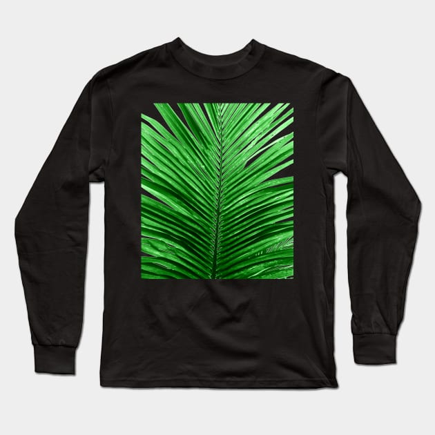 TROPICAL PALM LEAF Long Sleeve T-Shirt by GOTOCREATE